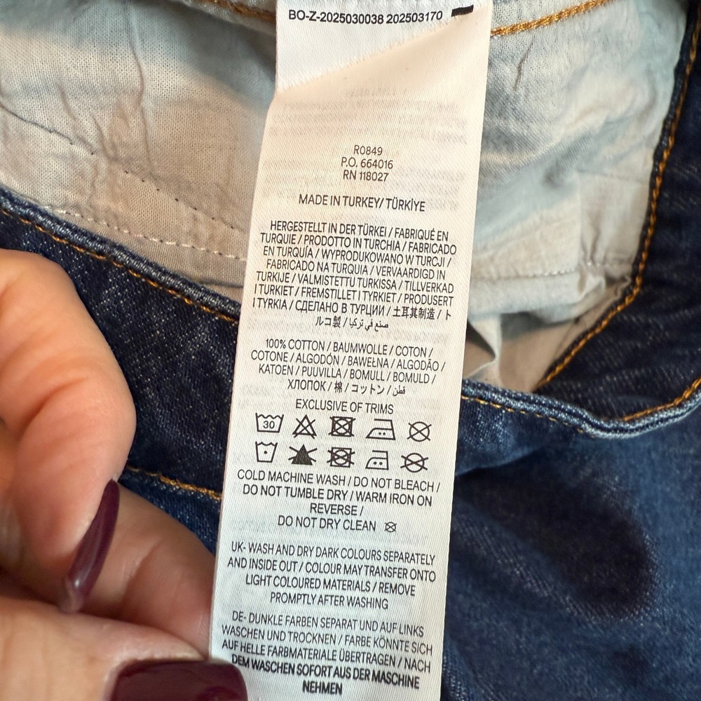 Boden Denim Midi Skirt Pleated Dark Wash Full A-Line Zipper Women US 16-18 - Picture 5 of 9